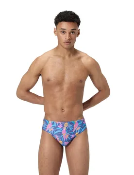 Allover Digital 8cm Swimming Brief Parrot Party / Hapuna Blue UK 30 Men - Speedo - FashionsVida