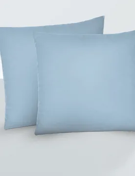 Feinjersey-Kopfkissenbezug Doppelpack eisblau, 2x 40x40 cm - Biberna - FashionsVida