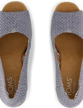 Alpargatas de cuñas para mujer essential wedge de lona con lunares - TOMS - FashionsVida