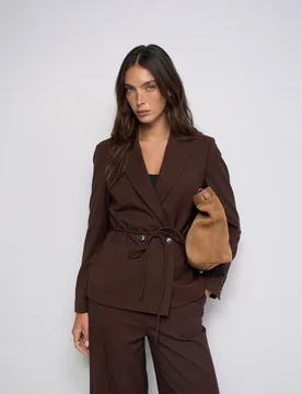 Blazer con cinturón de mujer - Salsa Jeans - FashionsVida