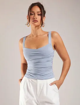 Camiseta de tirantes de unicolor minimalista para mujer S - Shein - FashionsVida