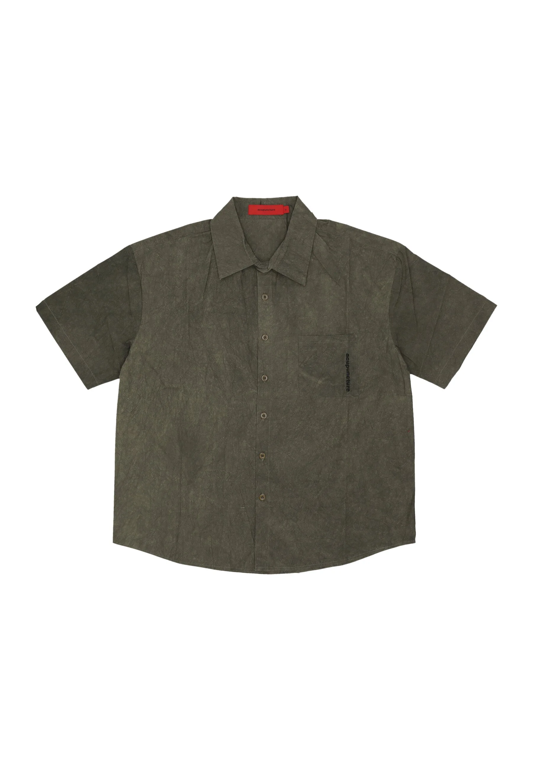 Camicia Manica Corta Uomo Acu Shirt Green - Acupuncture - FashionsVida