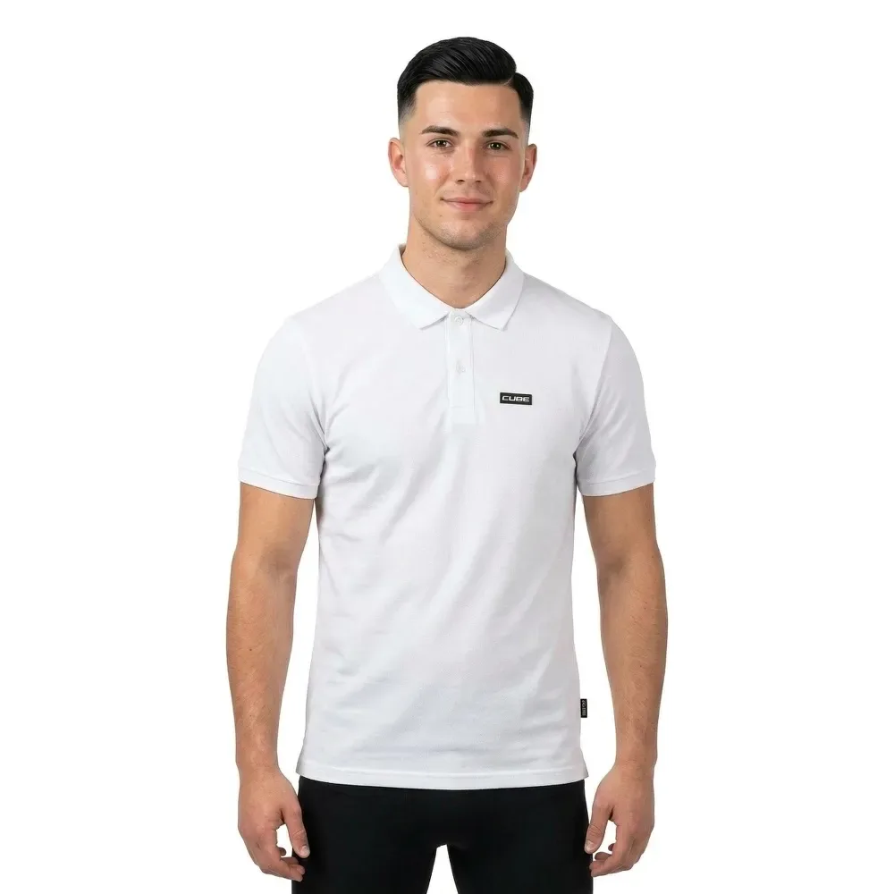 Cube Polo A Maniche Corte White - CUBE - FashionsVida