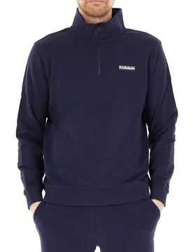 Felpa mezza zip BLU NAVY L - Napapijri - FashionsVida