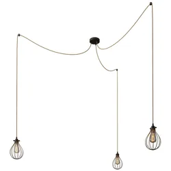 Cables Lampe Suspendue Spider 3-fall Drop Black One Size