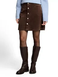 Mini corduroy skirt female