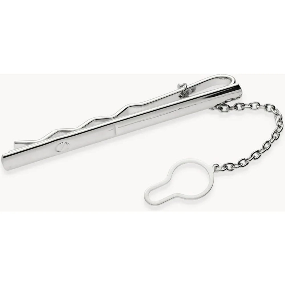 Pasador de corbata de hombre de metal rodiado - OKsilver - FashionsVida