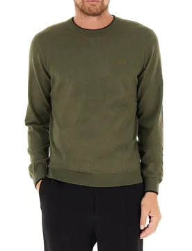 Maglia misto lana VERDE OLIVA XXXL - Sun68 - FashionsVida