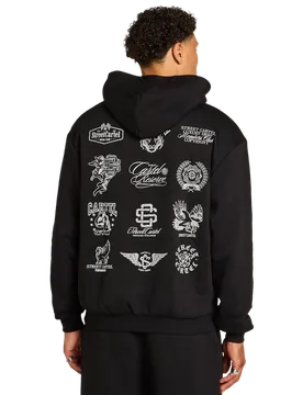 Deniro Men Hoodies - Black - Size XL - Cotton Fleece - Black - Size: Extra Large - Street Cartel - FashionsVida