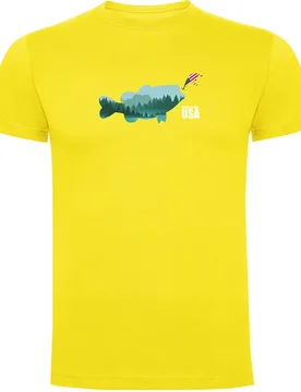 Made In The Usa Short Sleeve T-shirt Yellow 3XL Men - Kruskis - FashionsVida