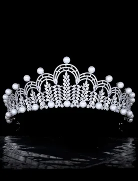 A Cubic Zirconia Princess Replica Tiara,Pearls Tiaras for Bride,Prom,Party Head Accessories TR00168 - Aliexpress - FashionsVida