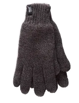 Mens Fleece Lined Warm Gloves For Winter - Grey - Size X-Small/small - Heat Holders - FashionsVida