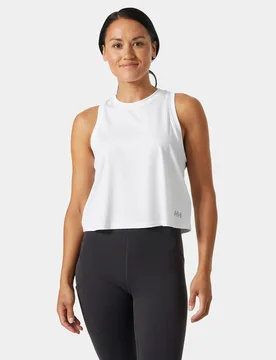 Women's Ocean Cropped Tank Top White XL - White - Female - Helly Hansen - FashionsVida