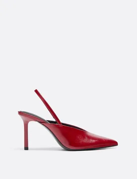 Slingback-Pumps mit V-Ausschnitt ROT 39 - Stradivarius - FashionsVida