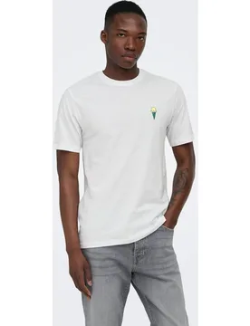Only & Sons - Camiseta de hombre de manga corta y detalle bordado - Only & Sons - FashionsVida