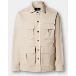 Sobrecamisa de hombre velo de algodón elástico
