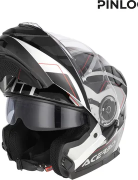 Casco Moto Modulare Doppia Visiera SEREL 22.06 Nero taglia M - Acerbis - FashionsVida