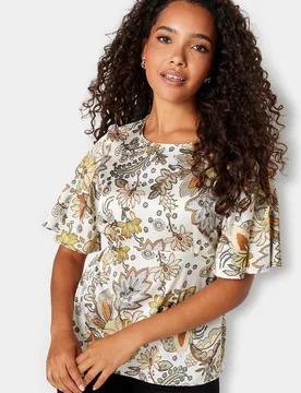 Women's Tie Back Blouse in White Size: 10 - White - Size: 10 - M&Co - FashionsVida