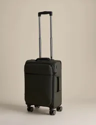 M&S Rubberized Cabin Suitcase Green