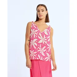 Top de mujer sin mangas estampado