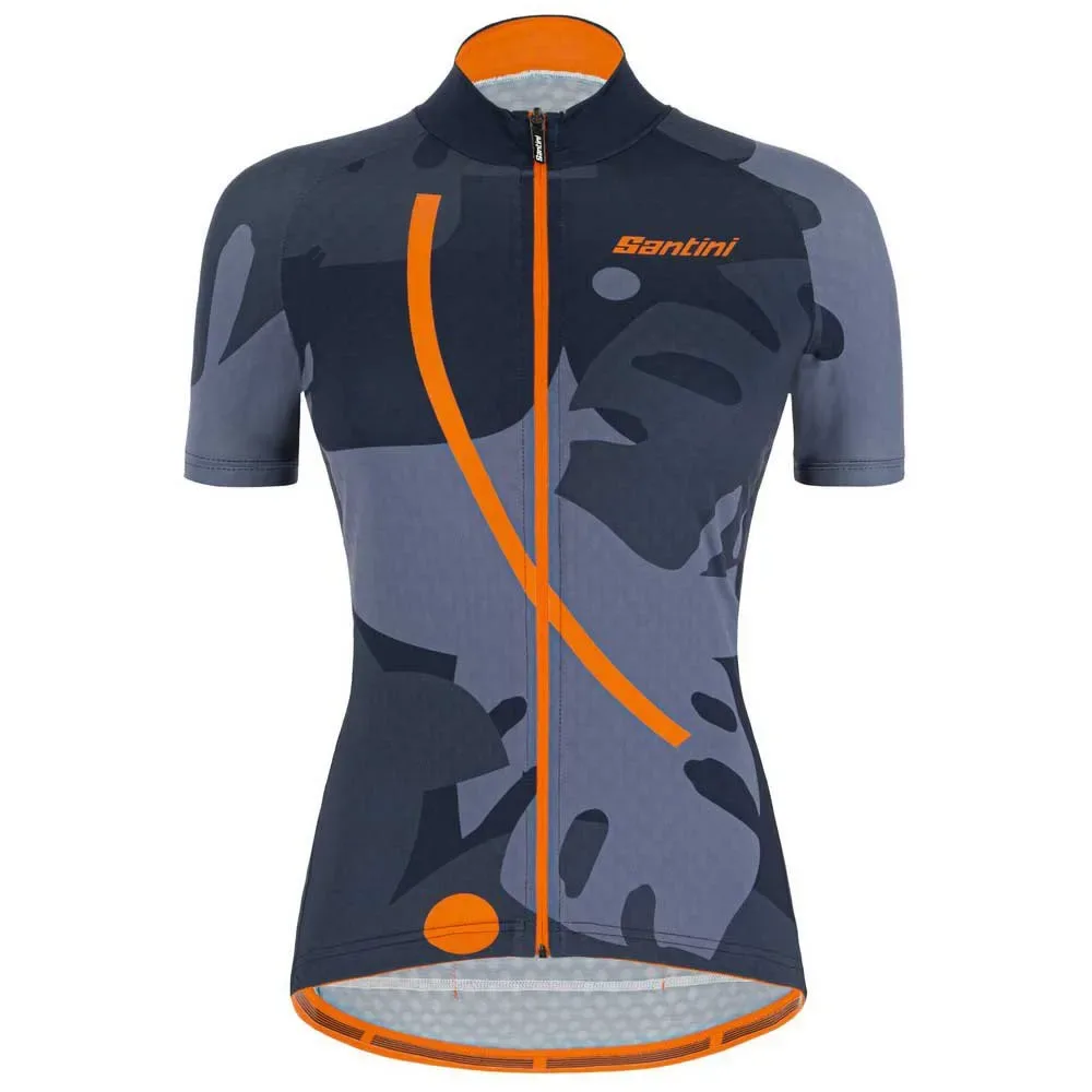 Maglia A Maniche Corte Giada Maui Nautical Blue - Santini - FashionsVida