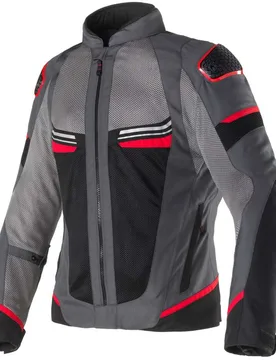 Giacca Moto Traforata AIRJET 6 Grigio Rosso Nero taglia S - Clover - FashionsVida