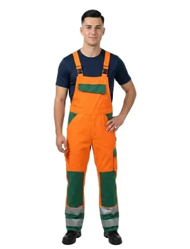 Combinaison Avec Poches Pour Genouillères Safe Compete 07169 Hi-Vis Orange / Green 62 - MASCOT - FashionsVida