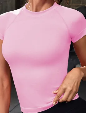 Top deportivo de espalda de tirantes sólido, camiseta ajustada, top de entrenamiento, camisas de mujer para gimnasio - Shein - FashionsVida