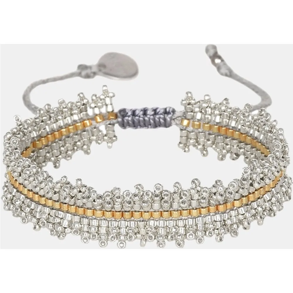 Pulsera Fringe Miyuki plata dorado - Mishky - FashionsVida