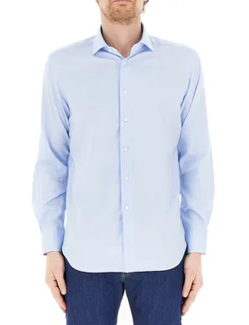 Camicia travel evolution fit AZZURRO OXFORD 43 - Xacus - FashionsVida