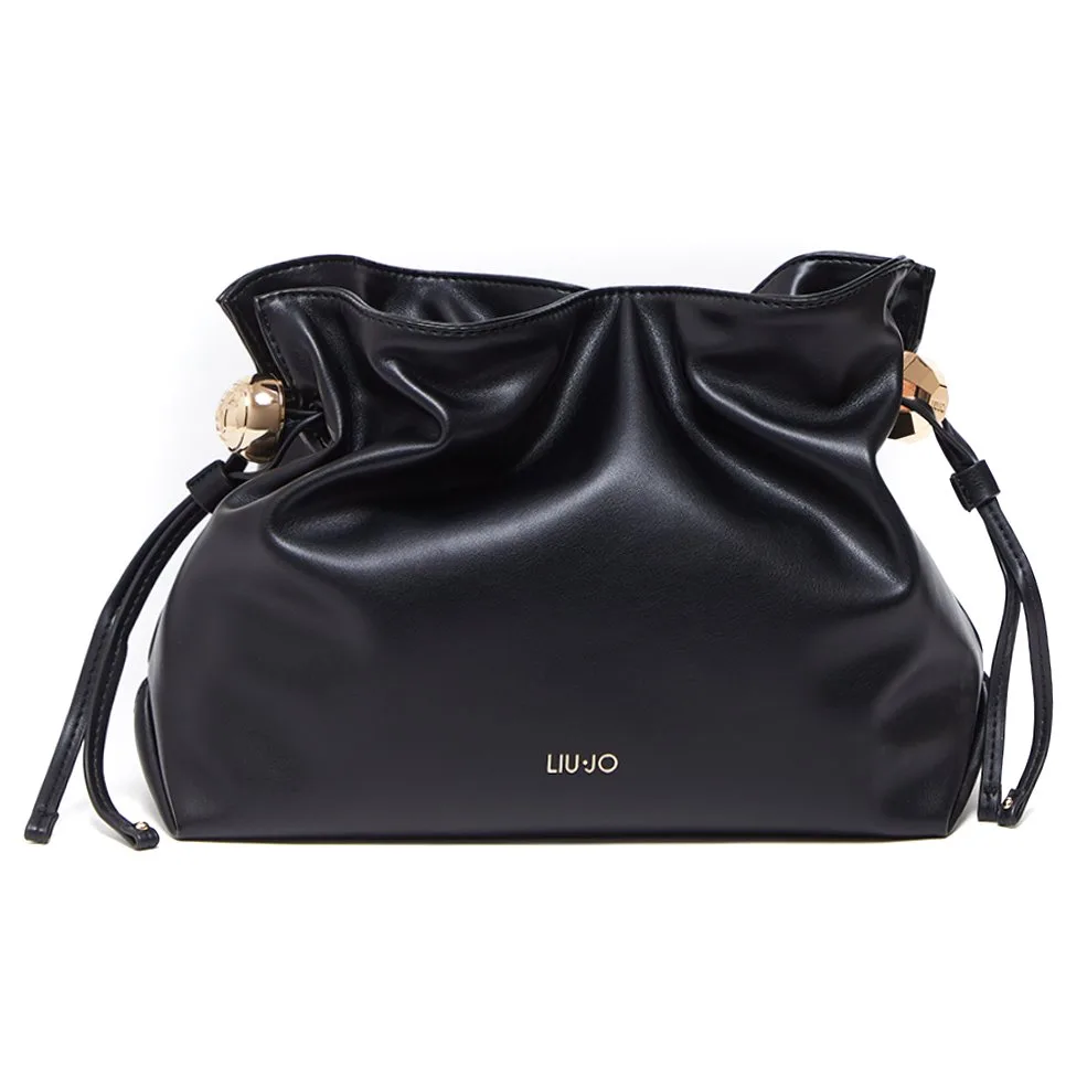 Borsa a spalla Liu Jo Riccy AA6096 E0958 Nero - Liujo - FashionsVida