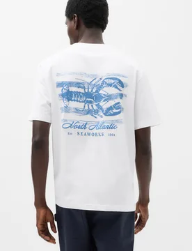 Pure Cotton Graphic T-Shirt White male - M&S - FashionsVida
