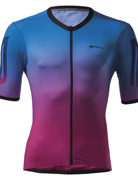 Maglia A Maniche Corte Fade Blue / Fuchsia - Brn - FashionsVida