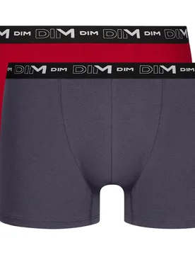 Pack de dos bóxers algodón elástico básico y cómodo coton stretch - Dim - FashionsVida