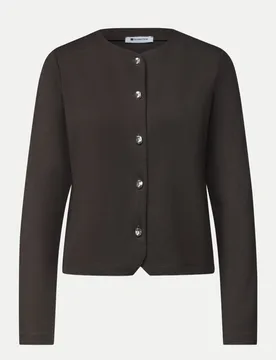 Leiche Jacke im Cardigan-Look Braun 40 - Street One - FashionsVida