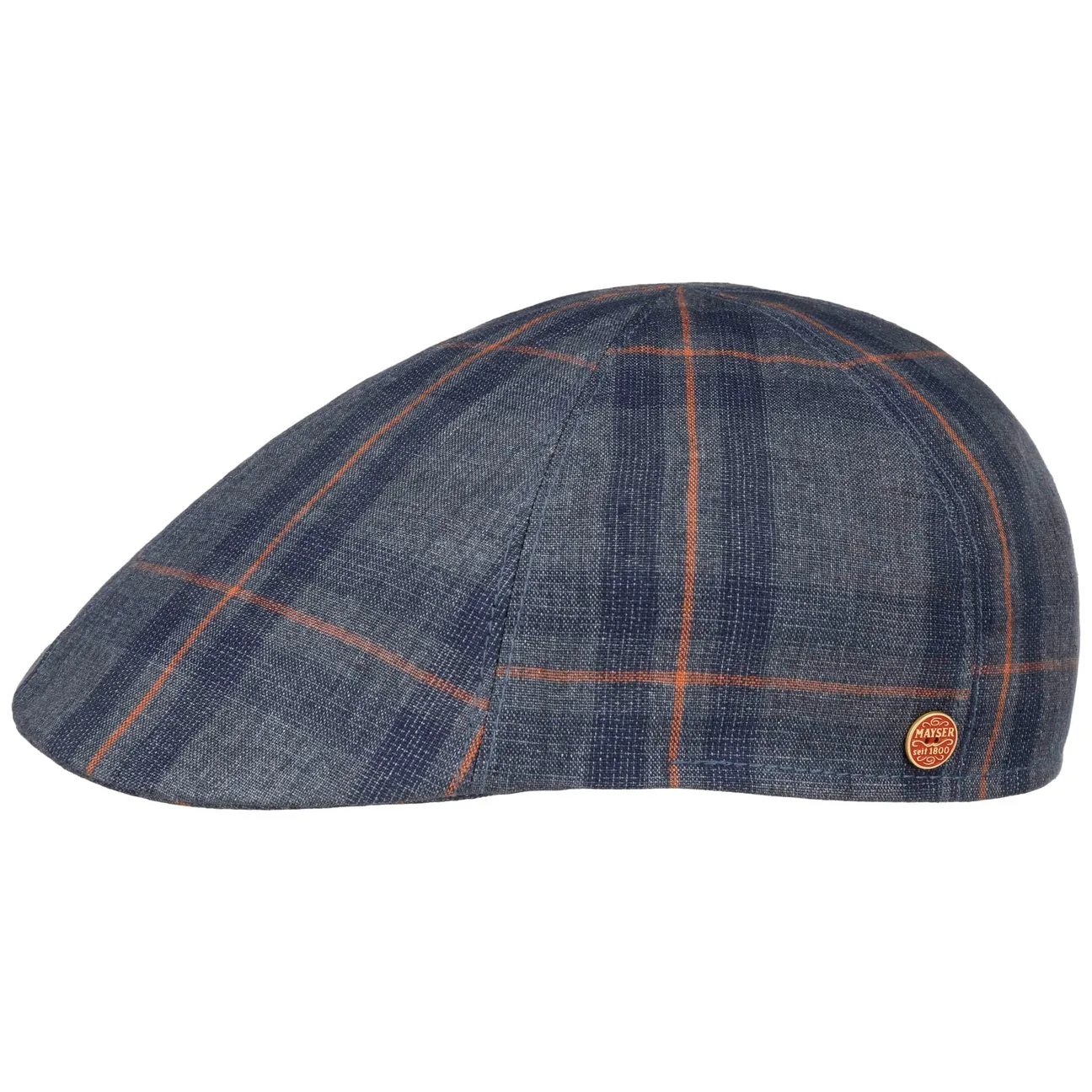 Paddy Kampen Linen Flat Cap by - navy - Female - Size: S (54-55 cm) - Mayser - FashionsVida