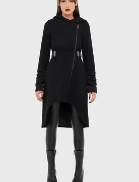 Gothic Mantel - Eternal Coffin Coat - XS bis 4XL - für Damen - Größe 3XL - schwarz - Frauen - female - Killstar - FashionsVida