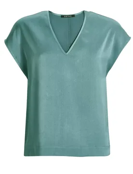 Satintop mit V-Ausschnitt female - 46 - FashionsVida