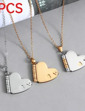 Pcs Light Luxury Stainless Steel Heart-shaped Book Necklace For Women Can Be Opened A Couple's Holiday Gift For Commemoration - Aliexpress - FashionsVida