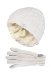 Ladies Thermal Hat & Gloves Set for Winter - - Size: S-M