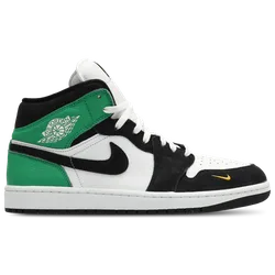 Aj1 Mid Herren Sneaker - Weiß - Größe 47.5 - Leder, Synthetik White 47.5