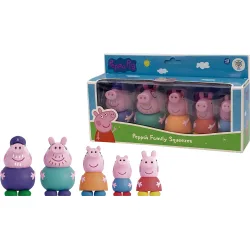 Pack 5 Figuras de baño Familia Peppa Pig