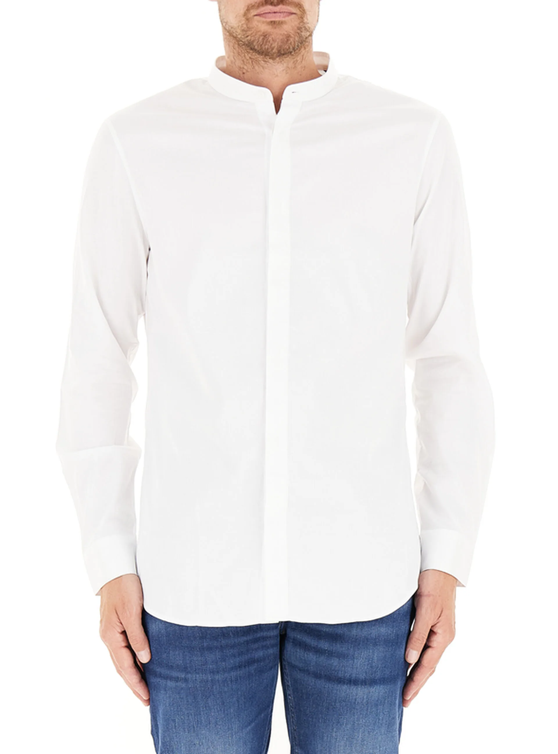 Camicia alla coreana BIANCO XS - Armani exchange - FashionsVida