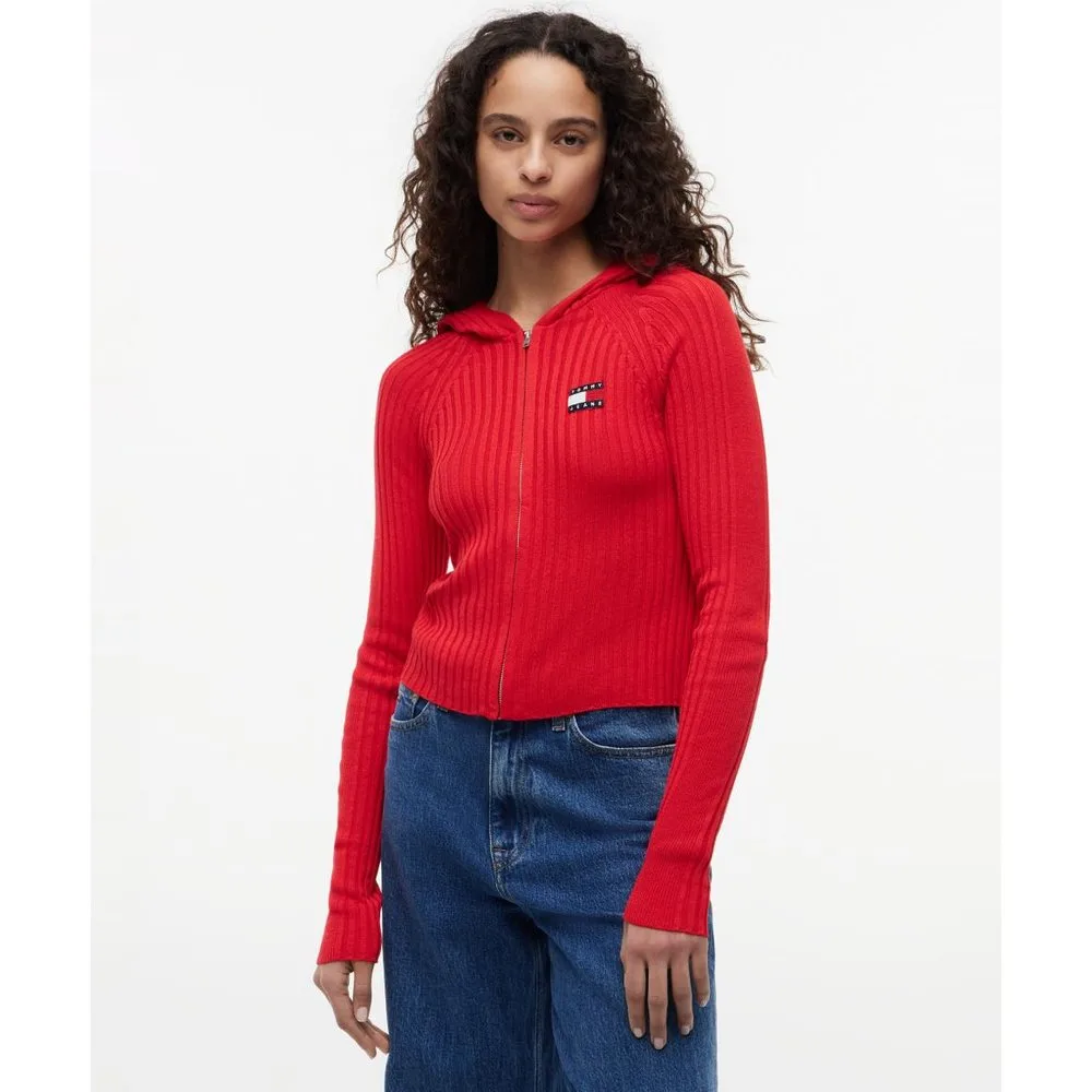 Cárdigan mujer con capucha y cierre de cremallera - Tommy Jeans - FashionsVida