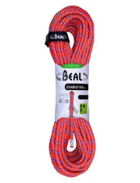 Corde d'escalade - Diablo Unicore 9.8mm Red - Taille 50 m - Rouge - Beal - FashionsVida