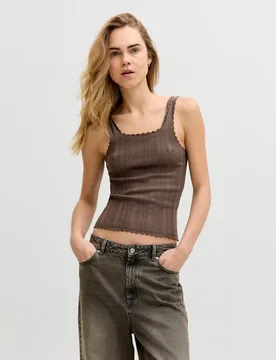 Jack & Jones - Top de mujer de punto acanalado con tirantes - jack & jones - FashionsVida
