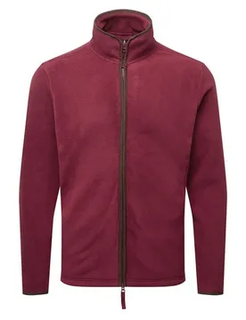 Mens Artisan Fleece Jacket (Burgundy/brown) - Size 2xl - Premier - FashionsVida