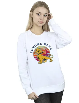 Women's The Lion King Future King Sweatshirt in White Size: Small - White - Size: S - Disney - FashionsVida