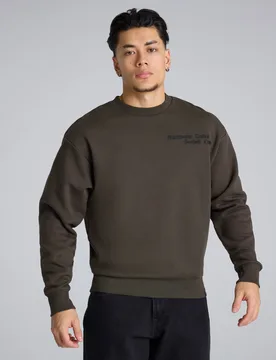 Manchester United Archive Sweatshirt Charcoal S - Outerstuff - FashionsVida