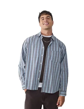 Chemise à Manches Longues Oversize Pocket Brown / Coffee Bean M - Balmohk - FashionsVida